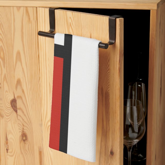 Paño De Cocina Piet Mondrian - Composición Geométrica Abstracta (Pliegue de tercios)