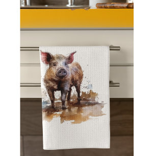 Paño De Cocina Piglet lúdico, personalizado