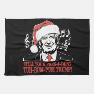 Paño De Cocina Pijama divertido de Navidad del presidente Trump f