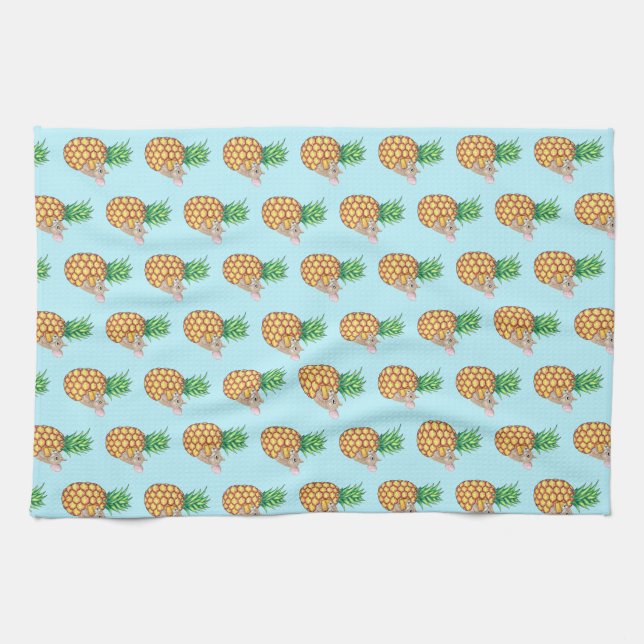 Paño De Cocina Pika de piña toma un Aqua Chomp (Horizontal)