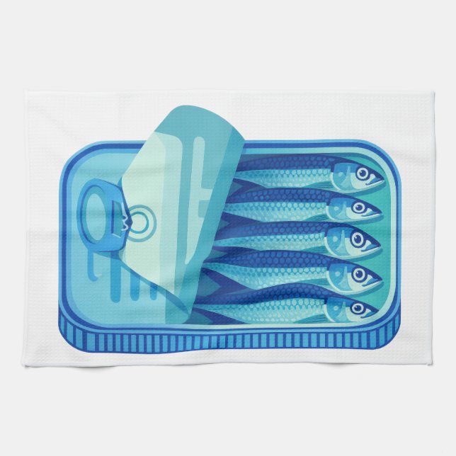 Paño De Cocina Pilchards Design Kitchen Towel (Horizontal)