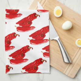 Paño De Cocina pimientas rojas