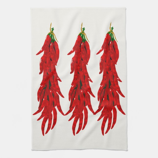 Paño De Cocina Pimientos secos de chile caliente (Vertical)