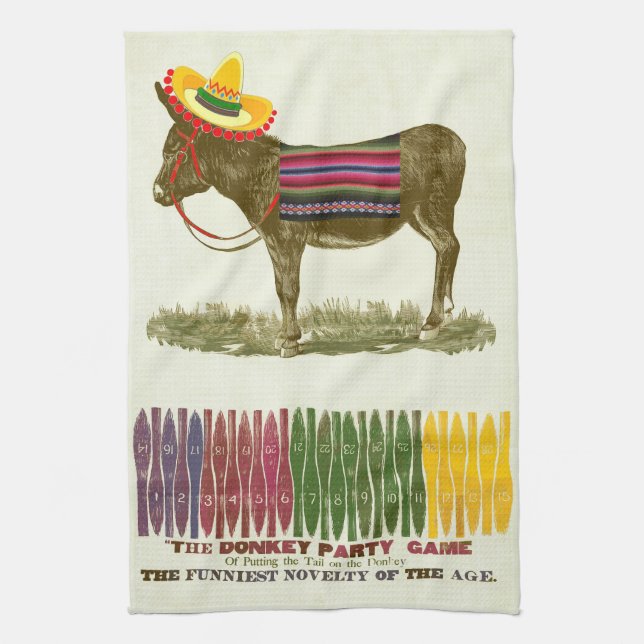 Paño De Cocina Pin the tail on the Donkey (Vertical)