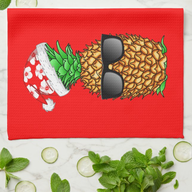 Paño De Cocina Piña de Papá Noel (Doblado)