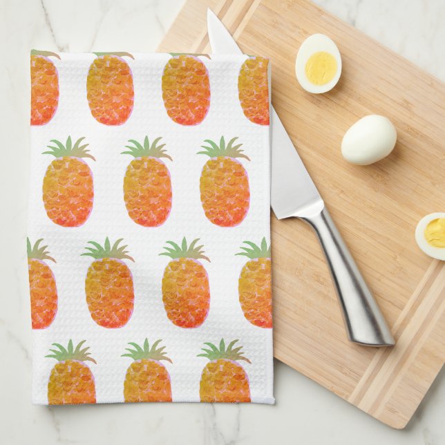 Paño De Cocina Piña Tropical Boho (Doblado Cuarto)