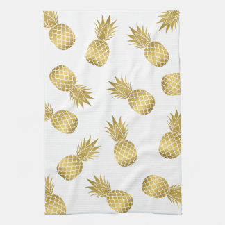 Paño De Cocina Piñas Faux Gold