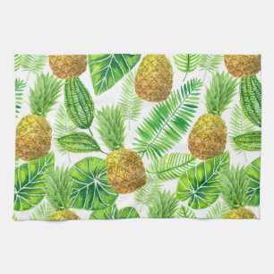 Paño De Cocina Piñas y hojas tropicales