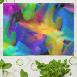 Paño De Cocina Pincel digital muy coloreado pinza manchas manchas