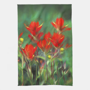 Paño De Cocina Pincel indio Pintura - Arte floral original