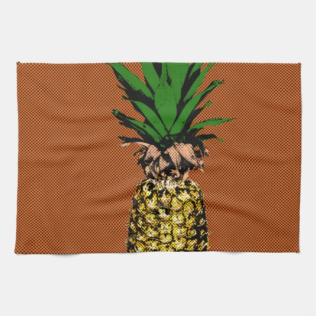 Paño De Cocina Pineapple Newsprint (Horizontal)