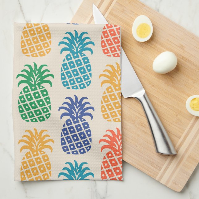 Paño De Cocina Pineapple Pattern (Doblado Cuarto)