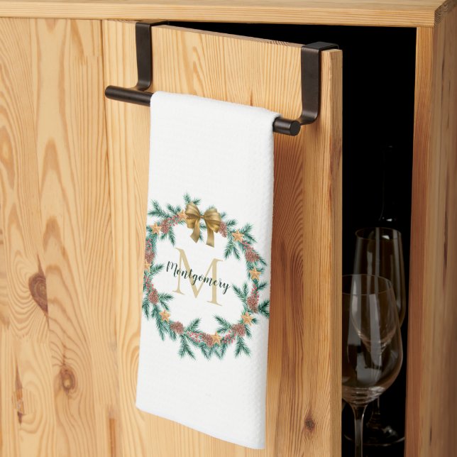 Paño De Cocina Pinecona Rustica | Monograma de la guerra de las e (Pliegue de tercios)