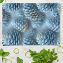 Paño De Cocina Pineconas azules escarchadas