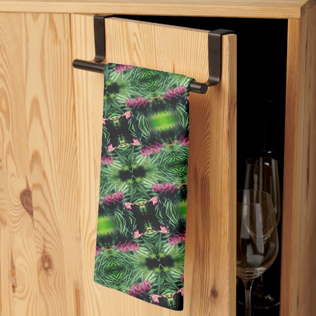 Paño De Cocina Pinecones Minimizados Cerrar Patrón Resumen (Pliegue de tercios)