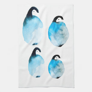 Paño De Cocina Pingüino acuarela linda