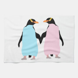 Paño De Cocina Pingüinos enamorados
