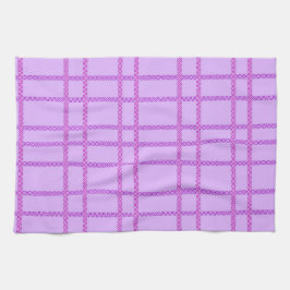 Paño De Cocina Pink and purple flower checkered pattern
