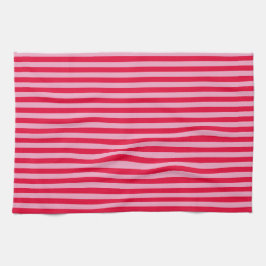 Paño De Cocina Pink and Red Striped Kitchen Towel