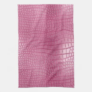 Paño De Cocina Pink Faux Alligator Animal Print