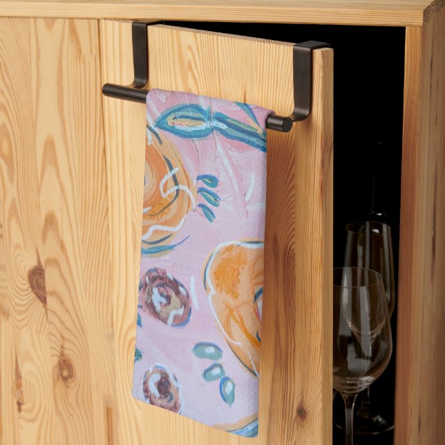 Paño De Cocina Pink Floral Kitchen Towel (Pliegue de tercios)