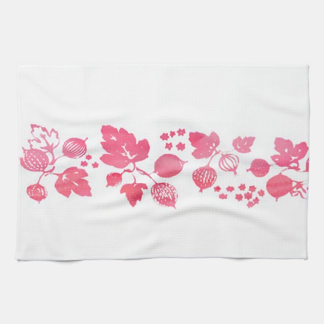 Paño De Cocina Pink Gooseberry Tea Towel  (Horizontal)