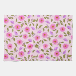 Paño De Cocina Pink Lavender Lacy Daisy 