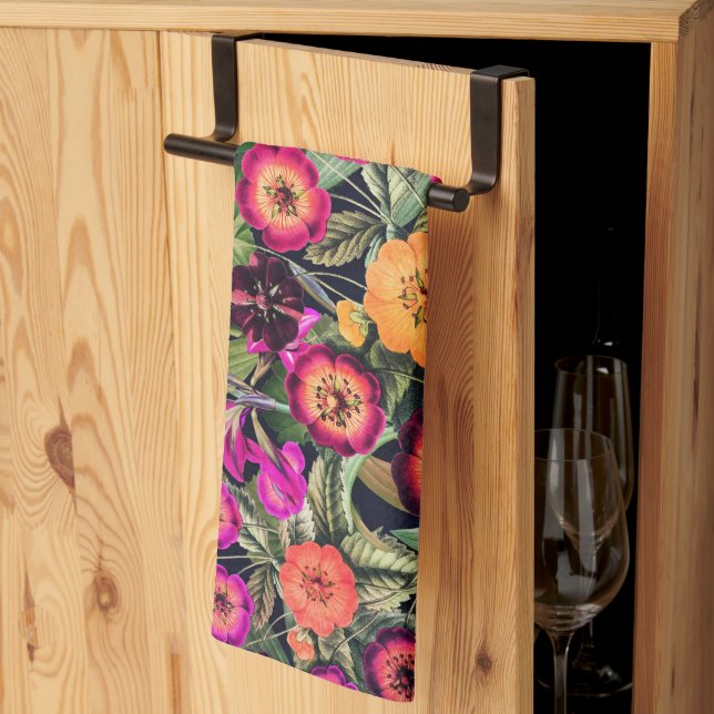 Paño De Cocina Pink Meadow Floral (Pliegue de tercios)