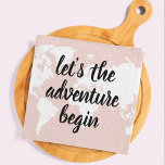 Paño De Cocina Pink positivo vamos al mapa mundial de aventuras<br><div class="desc">Pink positivo vamos al mapa mundial de aventuras</div>