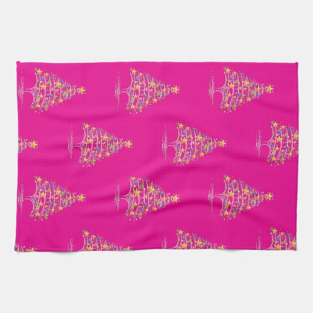 Paño De Cocina   Pink Rose Kitchen Towels (Horizontal)