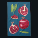 Paño De Cocina Pintado de color de agua de Pomegranates de otoño<br><div class="desc">Decore su cocina con esta divertida toalla de plato granada. ¡Hace un gran regalo para el boda o para el ama de casa! Siempre puedes añadir tu propio texto. Avísame si quieres hacer algo personalizado. Si lo compras, ¡gracias! Asegúrate de compartir una foto en Instagram de ella en acción y...</div>