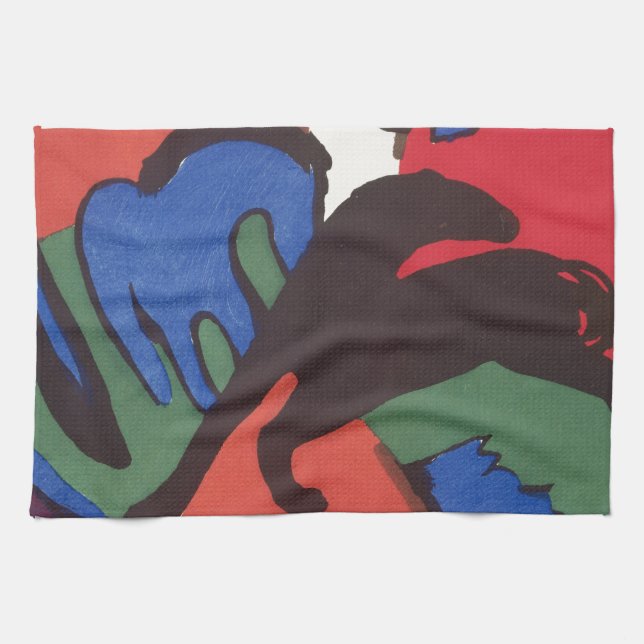 Paño De Cocina Pintado Wassily Kandinsky Franz Marc Blue Rider (Horizontal)