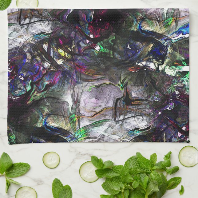 Paño De Cocina 'Pintas pesadas' manchadas que se superponen en co (Doblado)