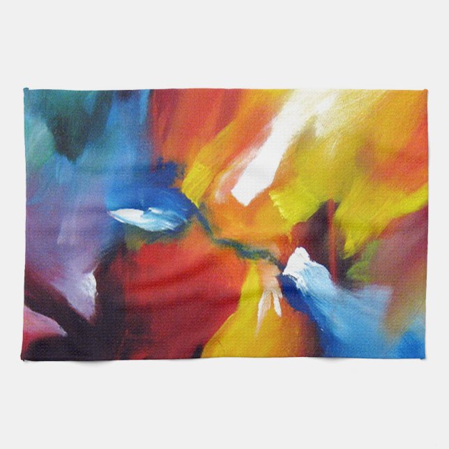 Paño De Cocina Pintura abstracta de expresionismo (Horizontal)