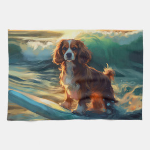 Paño De Cocina Pintura Cavalier King Beach para surf
