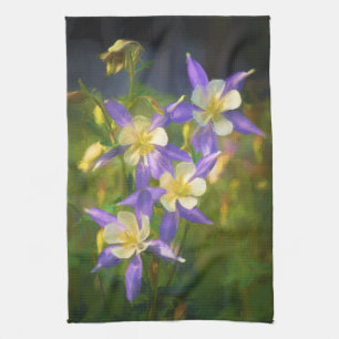 Paño De Cocina Pintura Colorado Blue Columbine - Arte Original