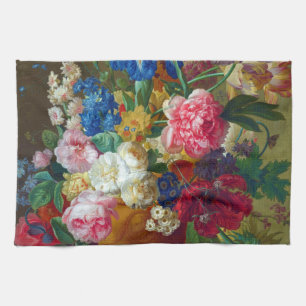 Paño De Cocina Pintura de arte con flores de época clásicas