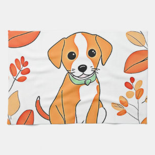 Paño De Cocina Pintura de caída de cachorro