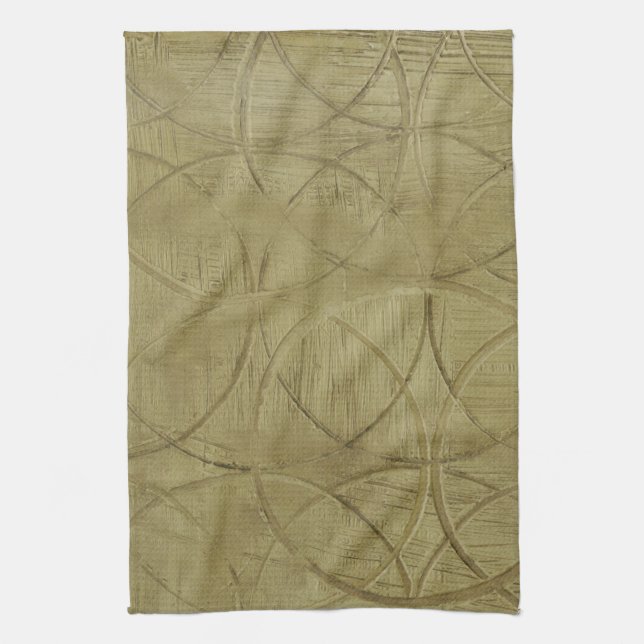 Paño De Cocina Pintura de círculos vinculados de Jennifer Goldber (Vertical)