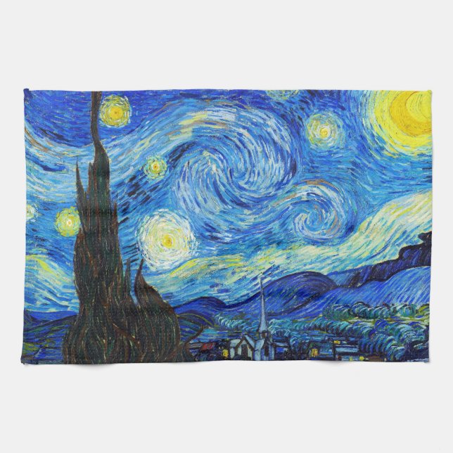 Paño De Cocina Pintura de Guay Starry Night Vincent Van Gogh (Horizontal)