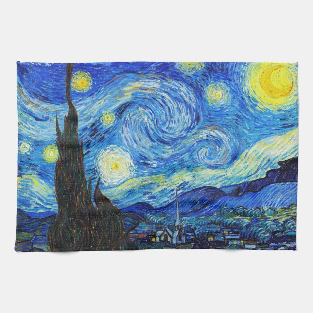 Paño De Cocina Pintura de Guay Starry Night Vincent Van Gogh (Horizontal)
