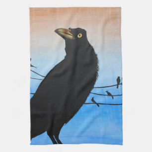 Paño De Cocina Pintura de la fauna de la naturaleza del pájaro de