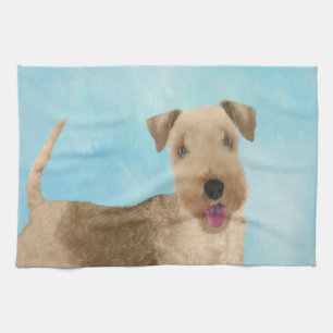 Paño De Cocina Pintura de Lakeland Terrier - Arte de Perro Origin