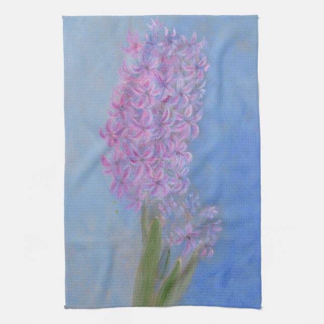 Paño De Cocina Pintura de Lilac Pink Hyacinth (Vertical)