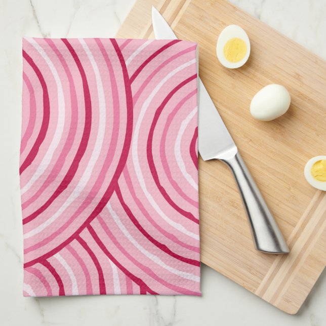 Paño De Cocina Pintura de línea aborigen (Doblado Cuarto)