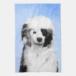 Paño De Cocina Pintura de perro de agua portuguesa - Arte origina