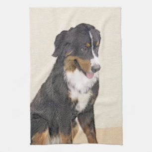 Paño De Cocina Pintura de perro de montaña de Bernese - Arte de p