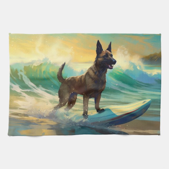 Paño De Cocina Pintura de surf de Malinoi en Bélgica (Horizontal)