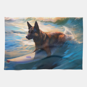 Paño De Cocina Pintura de surf de Shepherd Beach en Bélgica