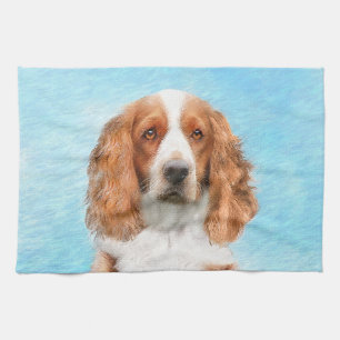 Paño De Cocina Pintura de Welsh Springer Spaniel - Arte de Perro